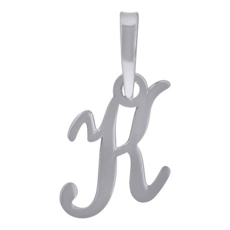 925 Sterling Silver "K" Initial Pendant