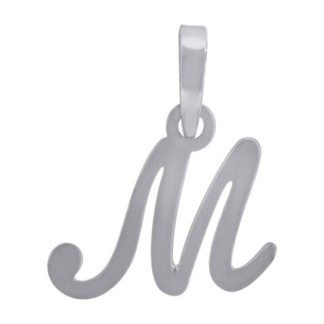 925 Sterling Silver "M" Initial Pendant