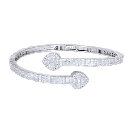 925 Sterling Silver Moissanite Bangle