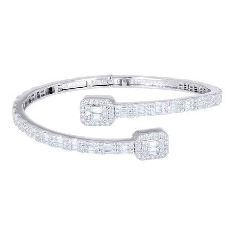 925 Sterling Silver Moissanite Bangle