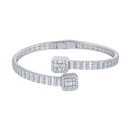 925 Sterling Silver Moissanite Bangle