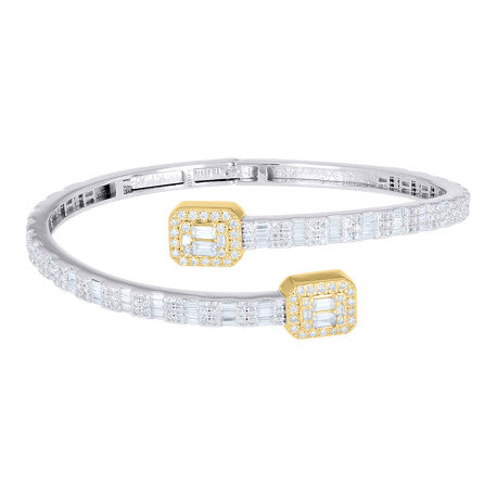 925 Sterling Silver Moissanite Bangle