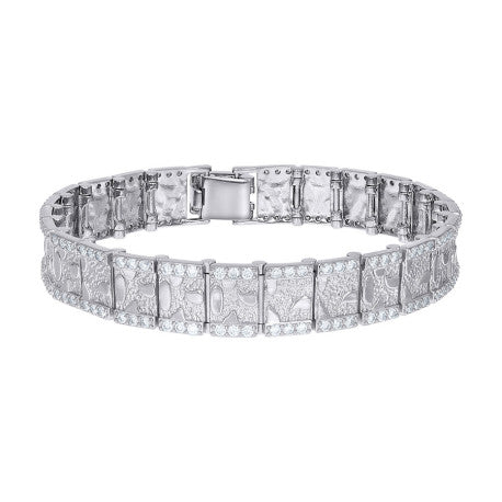 925 Sterling Silver Moissanite Bracelet 12mm
