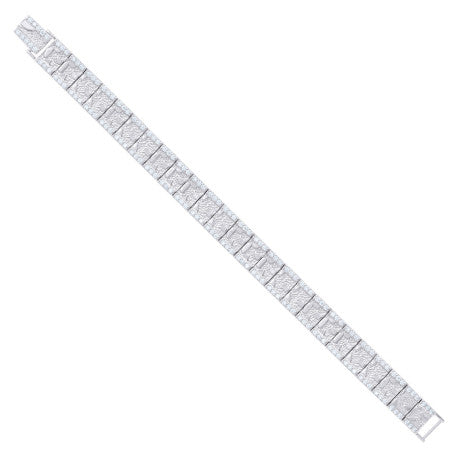 925 Sterling Silver Moissanite Bracelet 12mm