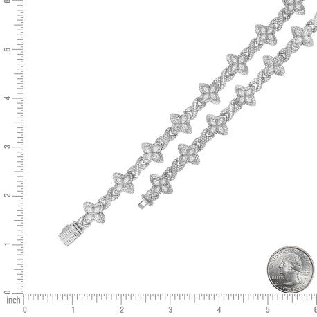 925 Sterling Silver Moissanite Bracelet 16mm
