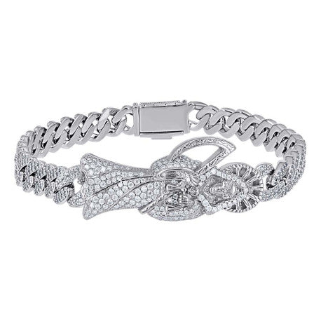 925 Sterling Silver Moissanite Bracelet 8.5