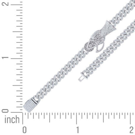 925 Sterling Silver Moissanite Bracelet 8.5