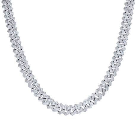 925 Sterling Silver Moissanite Chain 10mm