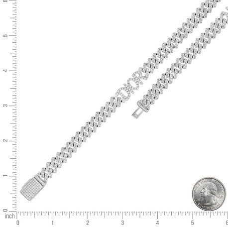 925 Sterling Silver Moissanite Chain 10mm