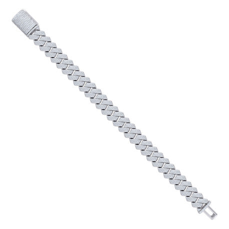 925 Sterling Silver Moissanite Chain 12mm