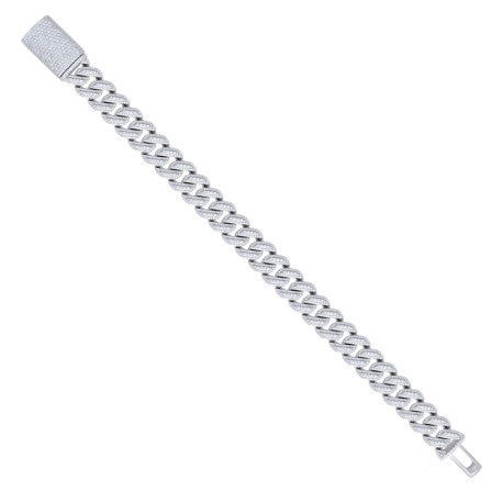 925 Sterling Silver Moissanite Chain 12mm