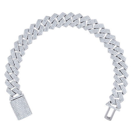 925 Sterling Silver Moissanite Chain 12mm