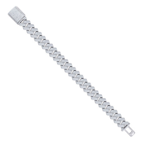 925 Sterling Silver Moissanite Chain 14mm