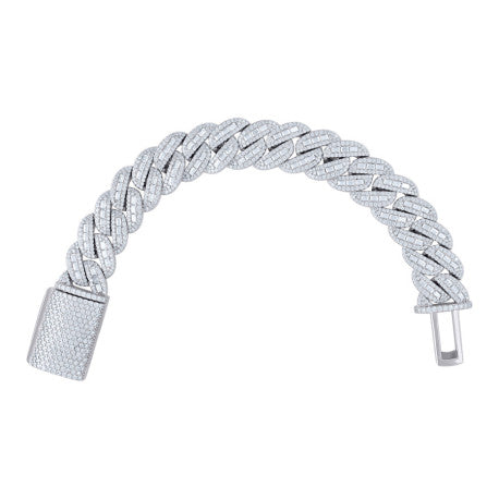 925 Sterling Silver Moissanite Chain 14mm