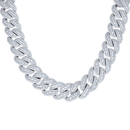 925 Sterling Silver Moissanite Chain 20mm