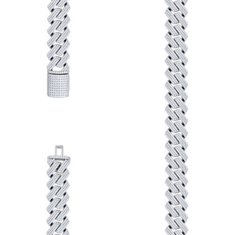 925 Sterling Silver Moissanite Chain 22mm-9"-24"