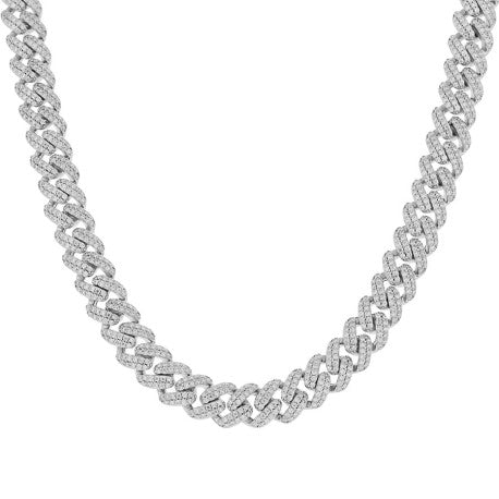 925 Sterling Silver Moissanite Chain 8mm