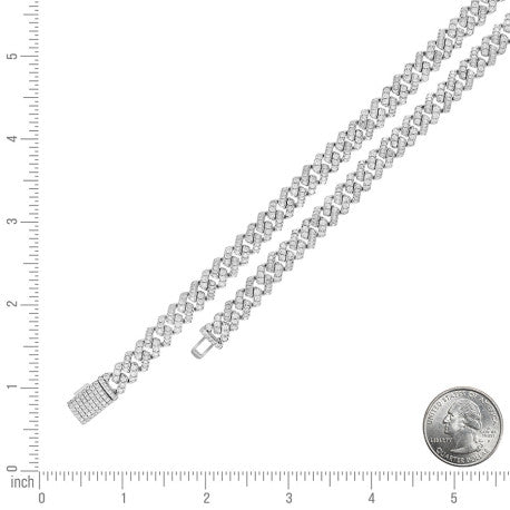 925 Sterling Silver Moissanite Chain 8mm