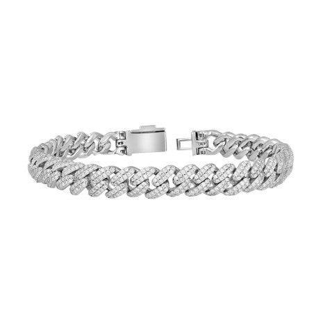 925 Sterling Silver Moissanite Chain 8mm