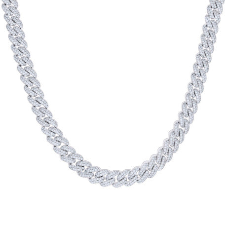 925 Sterling Silver Moissanite Chain 9mm