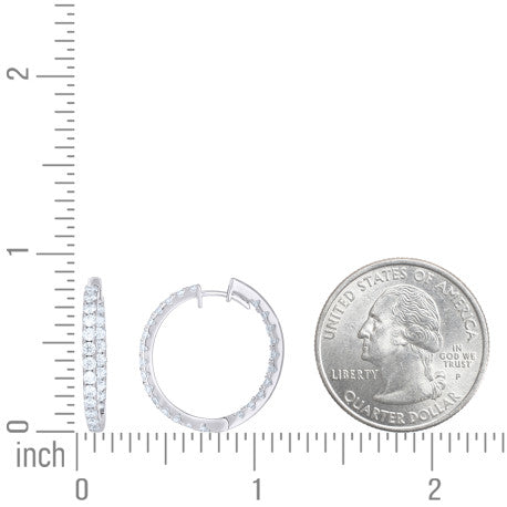 925 Sterling Silver Moissanite Earring