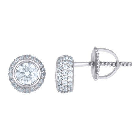 925 Sterling Silver Moissanite Earring