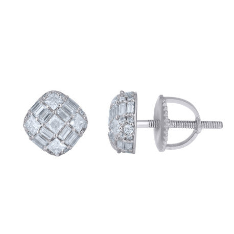 925 Sterling Silver Moissanite Earring