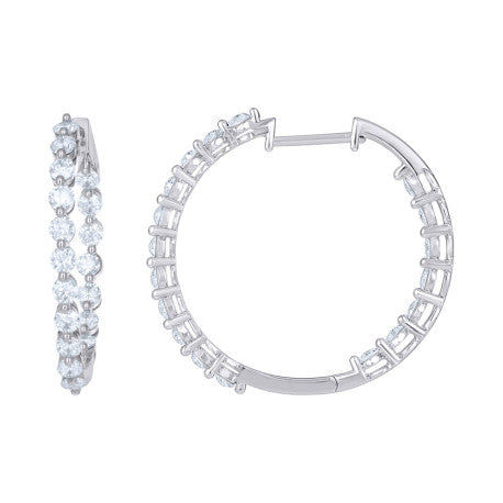 925 Sterling Silver Moissanite Earring