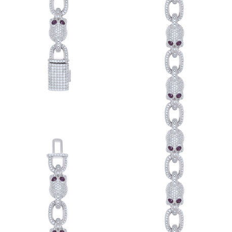 925 Sterling Silver Moissanite Fancy Chain