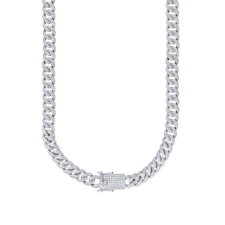 925 Sterling Silver Moissanite Miami Cuban Chain