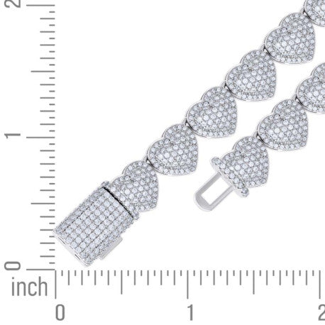 925 Sterling Silver Moissanite Necklace 10mm