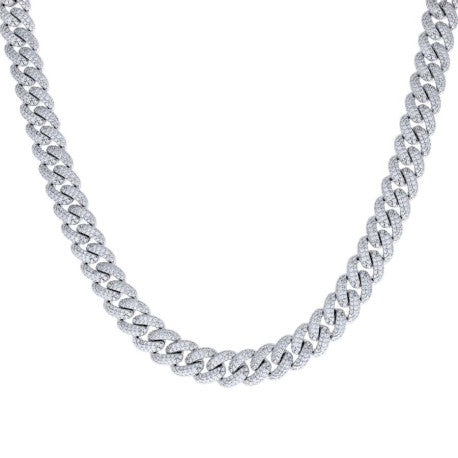 925 Sterling Silver Moissanite Necklace 10mm