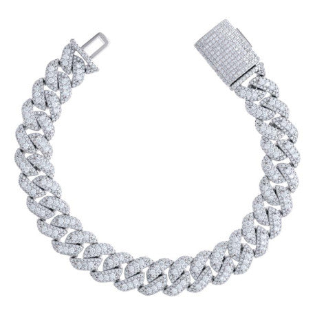 925 Sterling Silver Moissanite Necklace 12mm