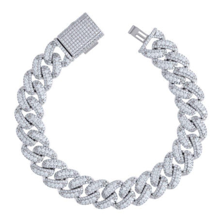 925 Sterling Silver Moissanite Necklace 12mm