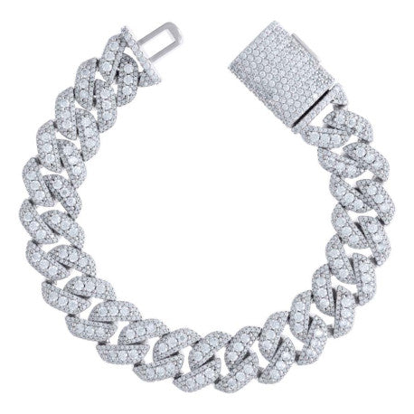 925 Sterling Silver Moissanite Necklace 14mm