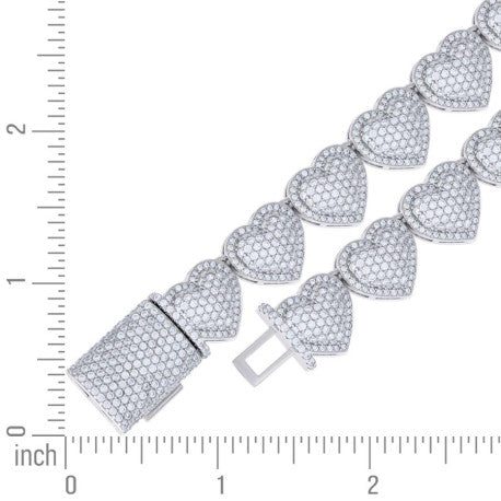 925 Sterling Silver Moissanite Necklace 14mm