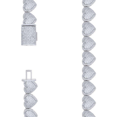 925 Sterling Silver Moissanite Necklace 14mm