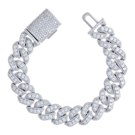 925 Sterling Silver Moissanite Necklace 16mm