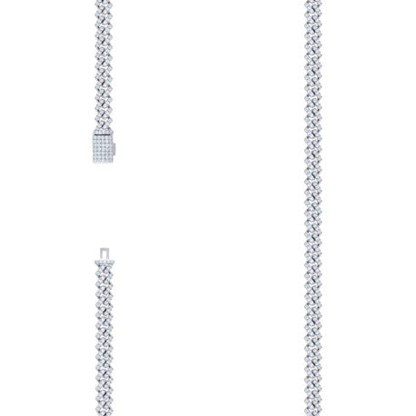 925 Sterling Silver  Moissanite Necklace 5mm