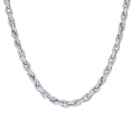 925 Sterling Silver Moissanite Necklace 6mm