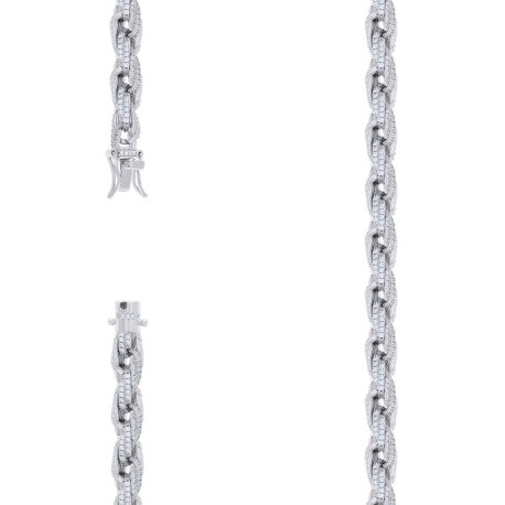925 Sterling Silver Moissanite Necklace 6mm