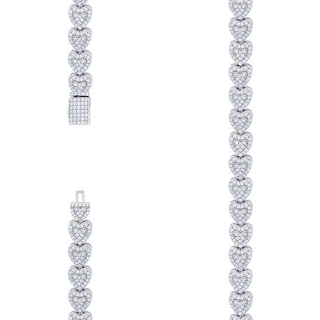 925 Sterling Silver Moissanite Necklace 7mm