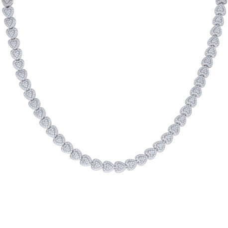 925 Sterling Silver Moissanite Necklace 7mm
