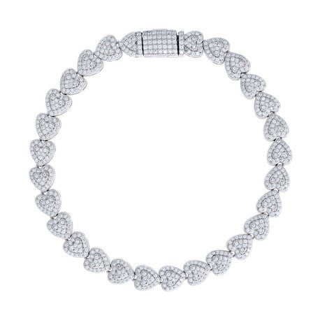 925 Sterling Silver Moissanite Necklace 7mm