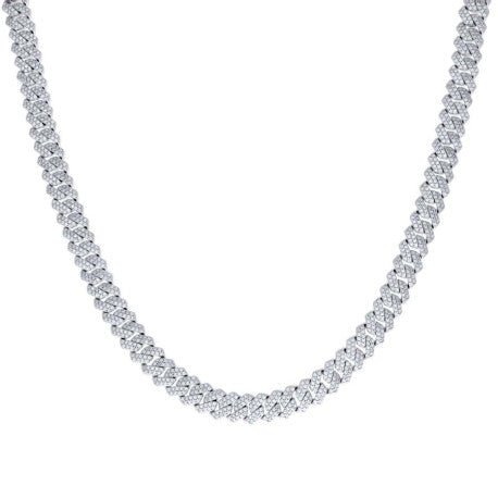 925 Sterling Silver Moissanite Necklace 8mm