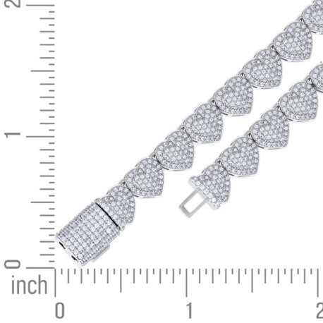 925 Sterling Silver Moissanite Necklace 8mm