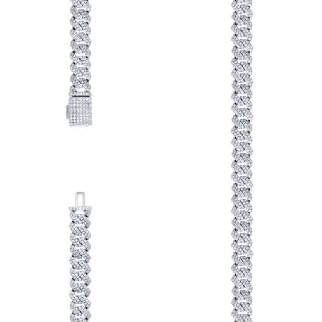925 Sterling Silver Moissanite Necklace 8mm