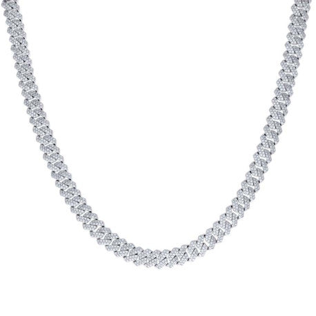 925 Sterling Silver Moissanite Necklace 8mm