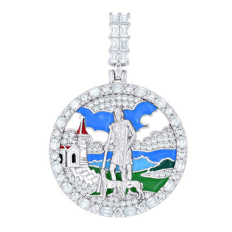 925 Sterling Silver Moissanite Pendant