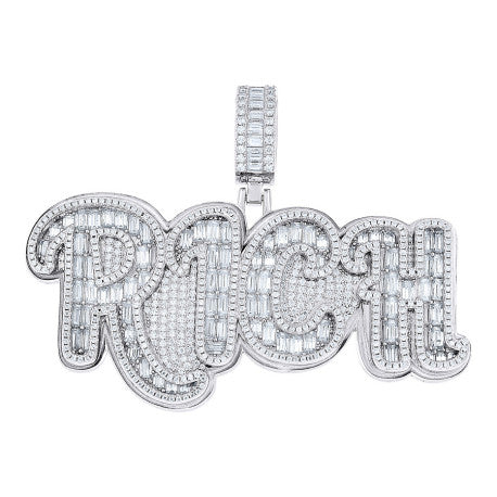 925 Sterling Silver Moissanite Pendant